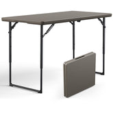 MAKE CHANGES folding table 4ft folded compact form for easy storage.