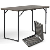 Make Changes folding table 4ft with carrying handle, portable for events and travel.