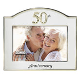 Malden 50th Anniversary frame in two-tone metal for elegant memories display