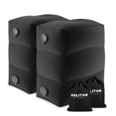 Maliton inflatable foot rest pillow for airplane seats offers comfy leg support.
