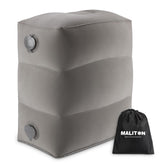 Maliton inflatable travel foot rest pillow for kids on airplane seats, supports leg comfort