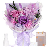 Mamamiko preserved bouquet with three roses, ideal for a lasting centerpiece