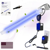 Mammoth BioShieldUV 18W light plugged into outlet for portable air treatment