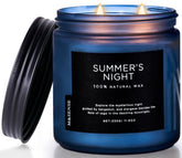 M&SENSE Summer's Night bottle close-up showing clean burn and masculine aroma.
