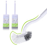 Marbrasse toilet bowl brush with holder featuring curved design for deep cleaning