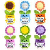 Marhpveua sunflower crochet doll with card, ideal for classroom appreciation and lasting keepsake.