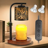 Maromamix Candle Warmer Lamp shade with butterfly and dragonfly art enhances elegant decor.