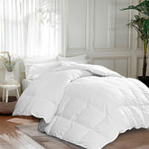 Martha Stewart goose-down fiber comforter queen loft view showing plush warmth