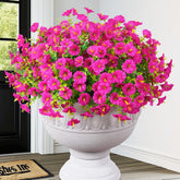MARTINE MALL 24 Bundles petunia bloom with eucalyptus leaves for natural outdoor detail