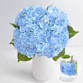 MARTINE MALL hydrangea 21in blue bouquet full display for centerpiece decor