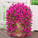 MARTINE MALL outdoor artificial flowers with 16 stems create a lush 27.6-inch bouquet for outdoor decor.