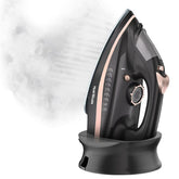 Martisan cordless iron with ceramic soleplate for smooth glide across fabrics.