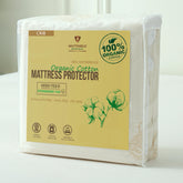 MATTSHIELD ORIGINAL crib mattress protector top view shows organic cotton surface for gentle touch.
