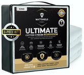 MATTSHIELD Original king mattress cover with six-sided waterproof protection.