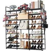 Mavivegue 9-tier shoe rack full assembly showing spacious storage for sneakers and boots