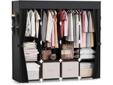 Mavivegue clothes organizer with four hanging rods for organized outfits.