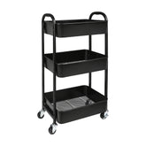 MAX Houser 3-tier rolling cart front view for easy kitchen organization.