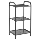 MAX Houser charcoal gray 3-tier storage rack front view showcasing versatile organization