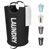 Maxsilan 125L X-Large laundry basket front view for easy reach in any laundry space.