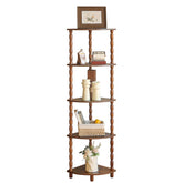 MaxSmeo Corner Shelf front view displays books and decor for space-saving use