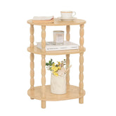 MaxSmeo End Table oval top highlights warm wood grain for cozy living spaces