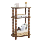 MaxSmeo small narrow side table top surface supports lamp and beverages in tight spaces.