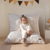 MAXYOYO 3 in 1 kids bean bag chair bed folded for compact versatility during play