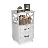 May in Color White Nightstand drawer view for organized bedside storage.