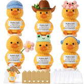MAYICIVO positive duck on wood base boosts desk mood and motivation