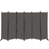 MAYOLIAH 6-panel privacy screen extended forms a wide room divider