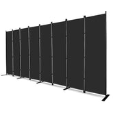MAYOLIAH 8-panel black room divider forming a private space