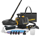 McCulloch MC1270 steam cleaner front view showing portable design for easy home cleaning