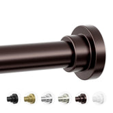 Mcrbeay bronze tension shower rod in bathroom, no drilling required