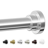 Mcrbeay 1-inch heavy-duty shower rod chrome for strong curtain support.