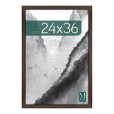 MCS Museum Frame 24x36 espresso woodgrain front view for bold wall art