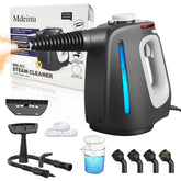 Mdeinu pressurized steam cleaner overview shows compact design for versatile home cleaning.