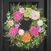 MDSTBN 24-inch spring wreath front door adds timeless curb appeal for any season