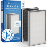 Medify MA-112 pre-filter captures large particles for easier filtration.