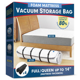 Meersburg vacuum mattress bag with double-seal zipper for secure compression.