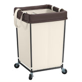 Mefirt 160L laundry basket with wheels easing family laundry transport.