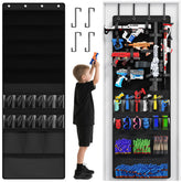 Mefirt over-the-door toy guns organizer close view for quick access.