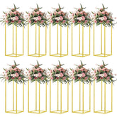 MEISHAONV gold column wedding centerpiece, 60 cm tall, ideal for stunning bridal tables.