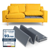 Meliusly couch cushion support shown between frame and seat, reducing sag for a firmer feel.