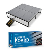 Meliusly Low Profile Bunkie Board provides a flat surface to prevent mattress sag.