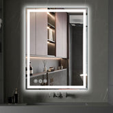 Memobarco LED mirror 20x28 with dual lighting for precise makeup