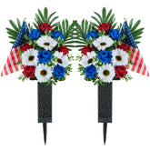 Memobloom patriotic cemetery bouquet for outdoor display.