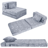 MeMoreCool glow dinosaur floor mattress glows softly for cozy bedtime play.