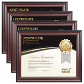 Memory Island diploma frame with cherry wood and real glass front for award display.