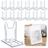 Memorywuu acrylic book stand on a desk for clear, organized display.
