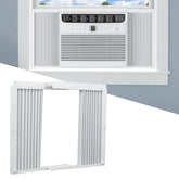 Memrita window AC side panel left frame-set improves fit for 8000 BTU units.